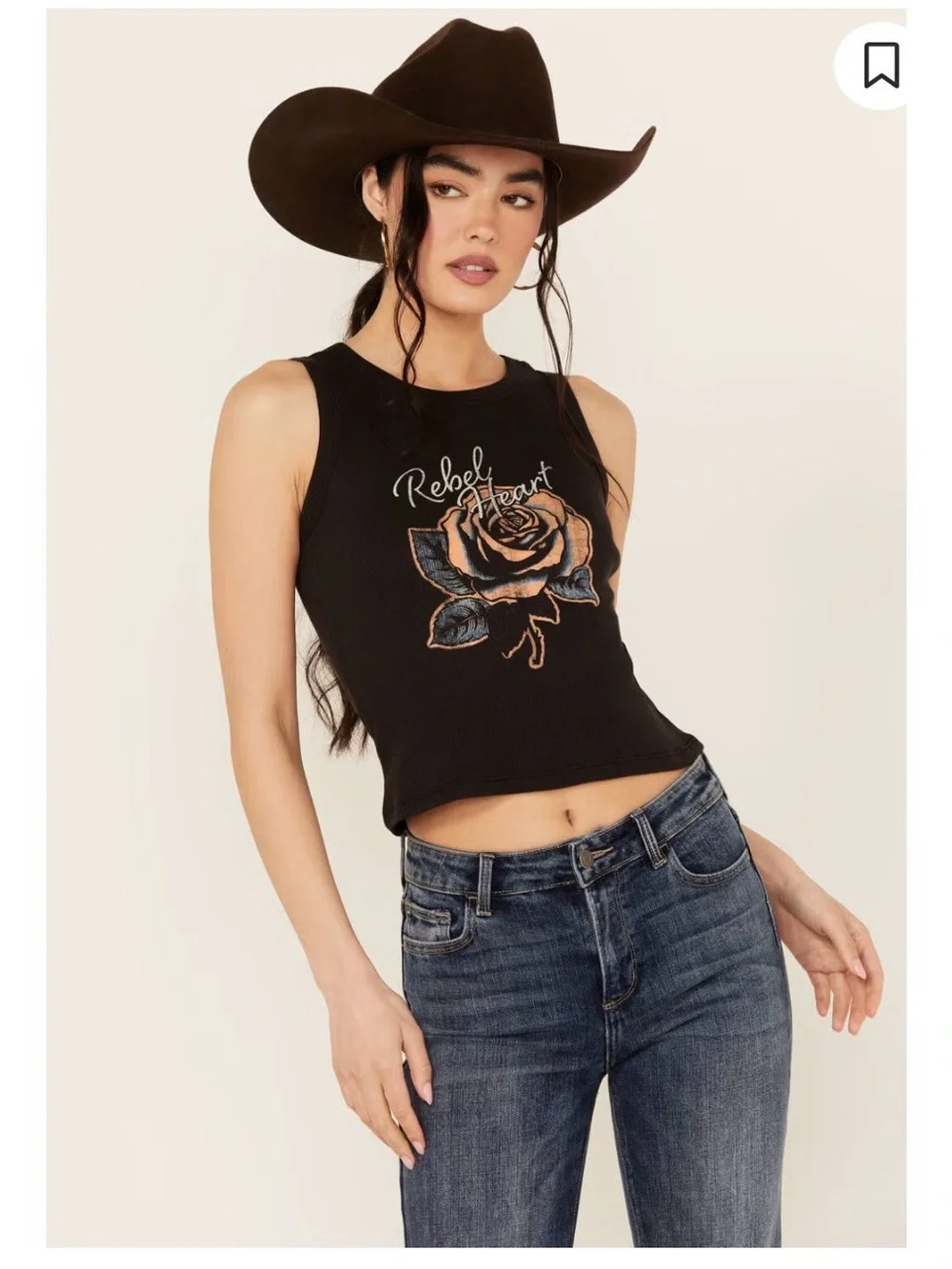 Black Rebel Heart Tank Top